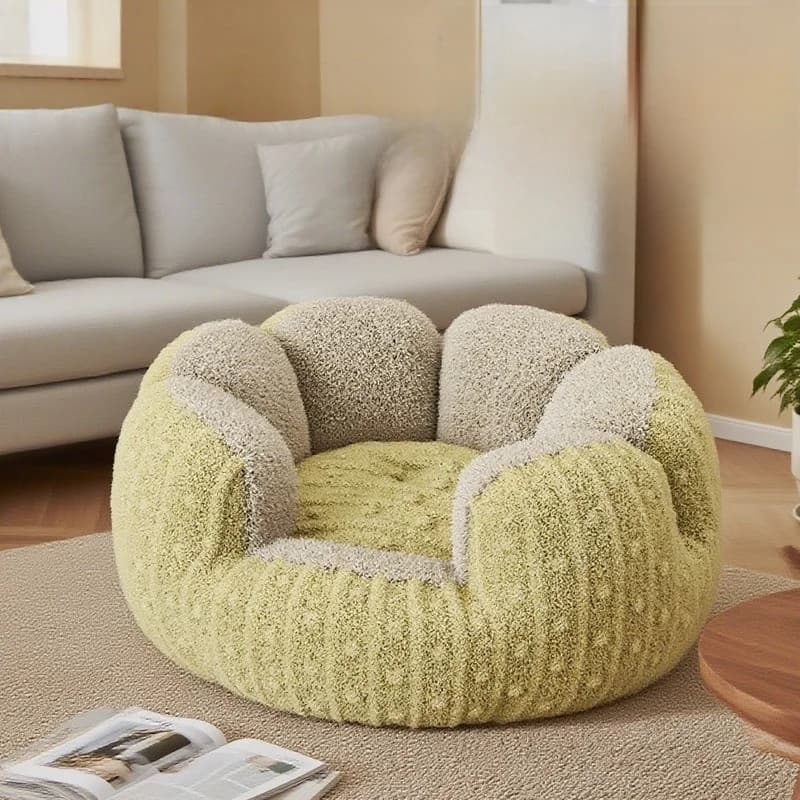 Cuccia Invernale Ispessita per Cani, Tappetino Rotondo a Forma di Cactus, Sacco a Pelo Caldo per Gattini e Piccoli Animali Domestici