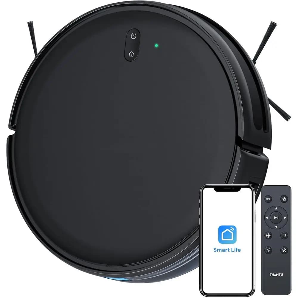 Vacuum robots with intelligent navigation, powerful robotic vacuum cleaner and washing equipment for pet hair, APP control, for carpets, voice control