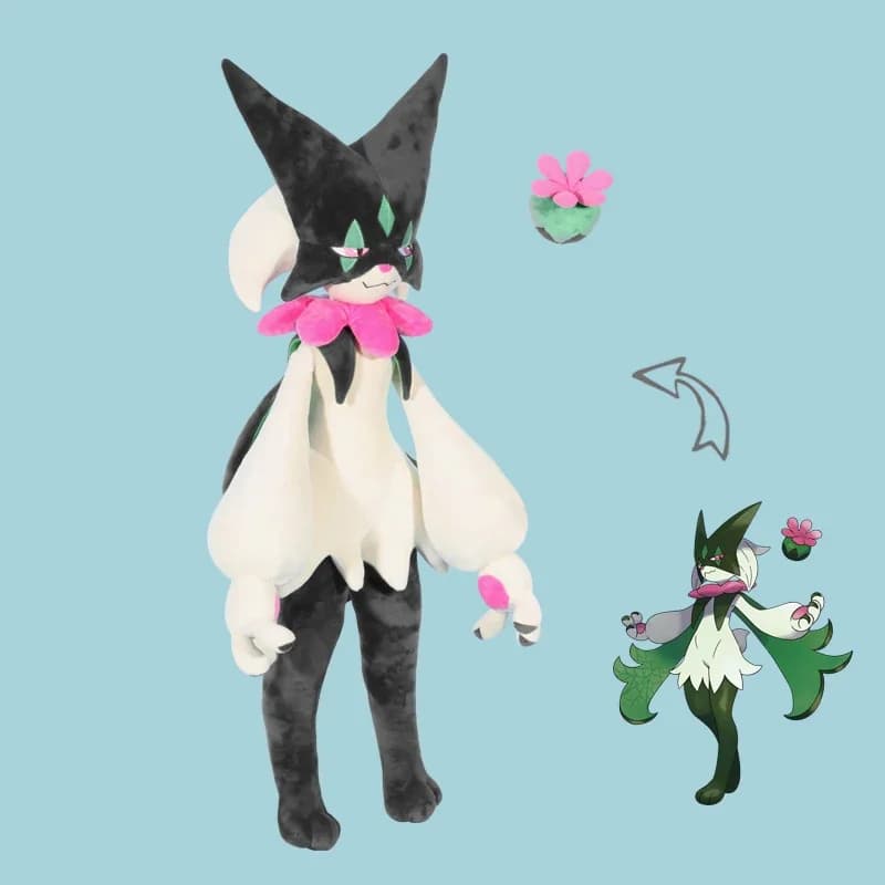 80cm Pokemon Meowscarada grandi giocattoli di peluche bambola Anime simpatico cuscino ornamento gigante pokragon Plushie regalo farcito per bambini bambini