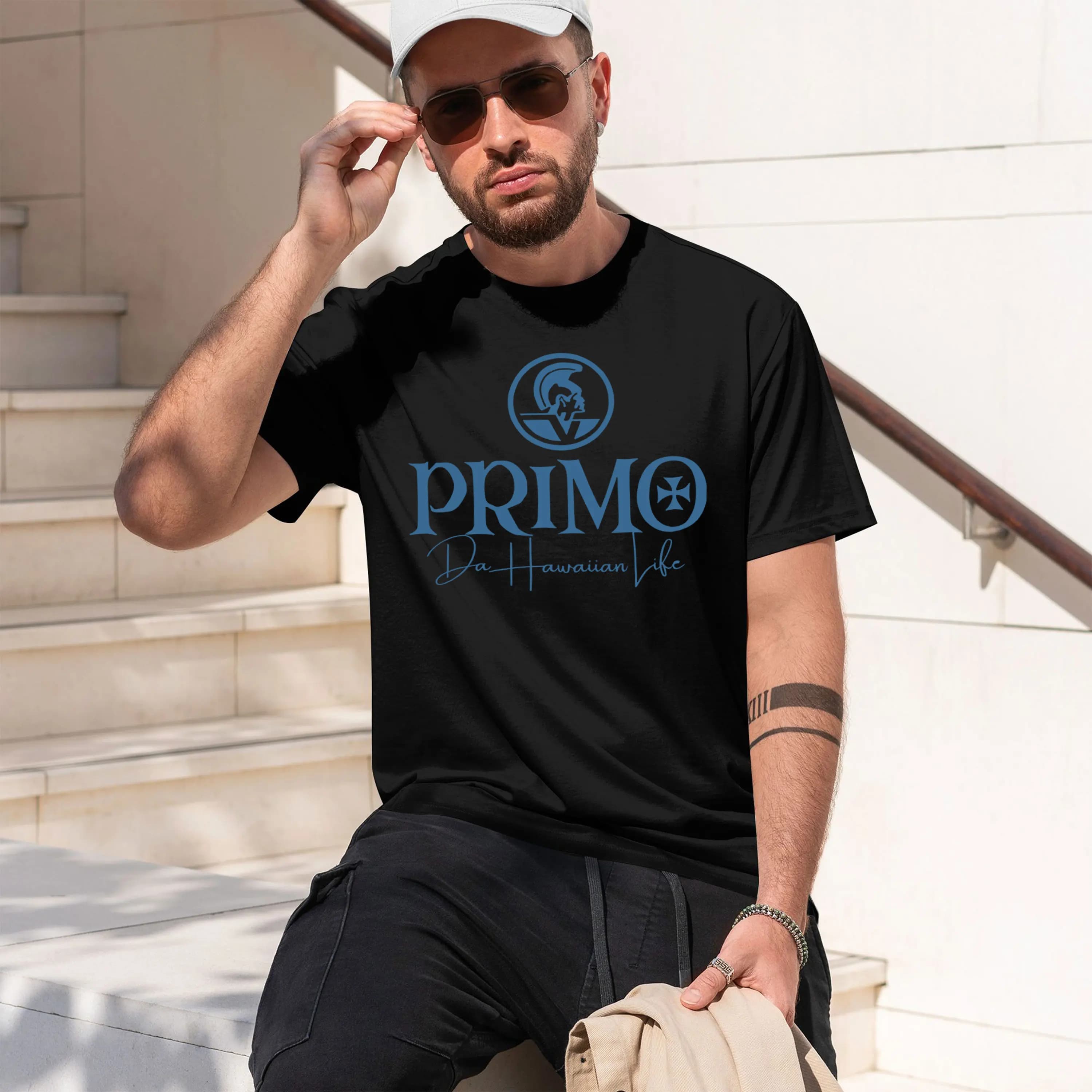 Primo Hawaiian Life Visor Derby Hiking Ball Golf Clothing 2026 Nuovo Modello T-shirt girocollo a maniche corte da uomo Classico Casual Mult