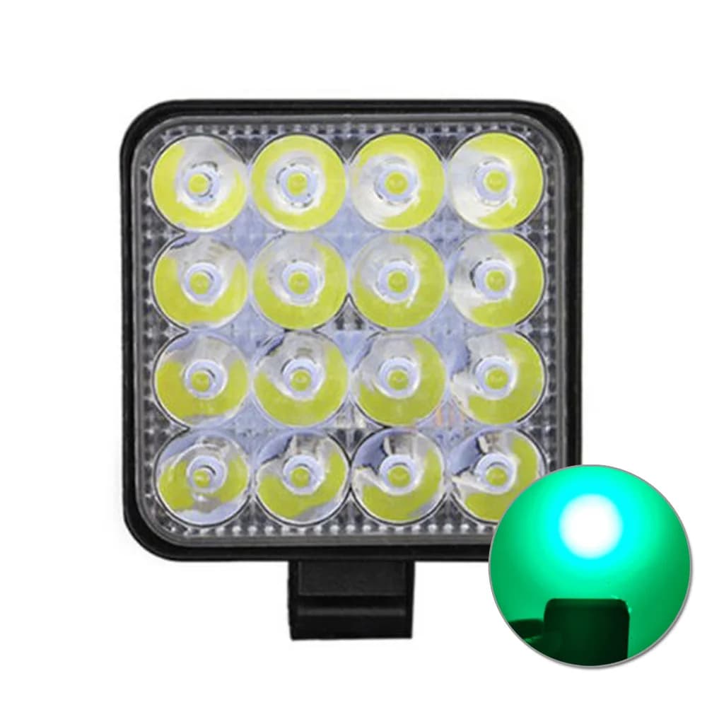 Faro LED 12V 24V per Auto, ATV, Fuoristrada, Luce di Guida Antinebbia Verde, Striscia Luminosa per Camion, Auto, SUV, 4WD, Barca, ATV, Luci LED a Barra