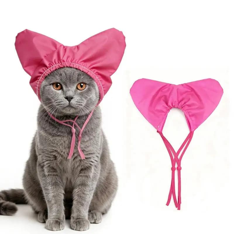 Adjustable Waterproof Shower Cap for Cats & Dogs Reusable Cute Pet Bath Hat