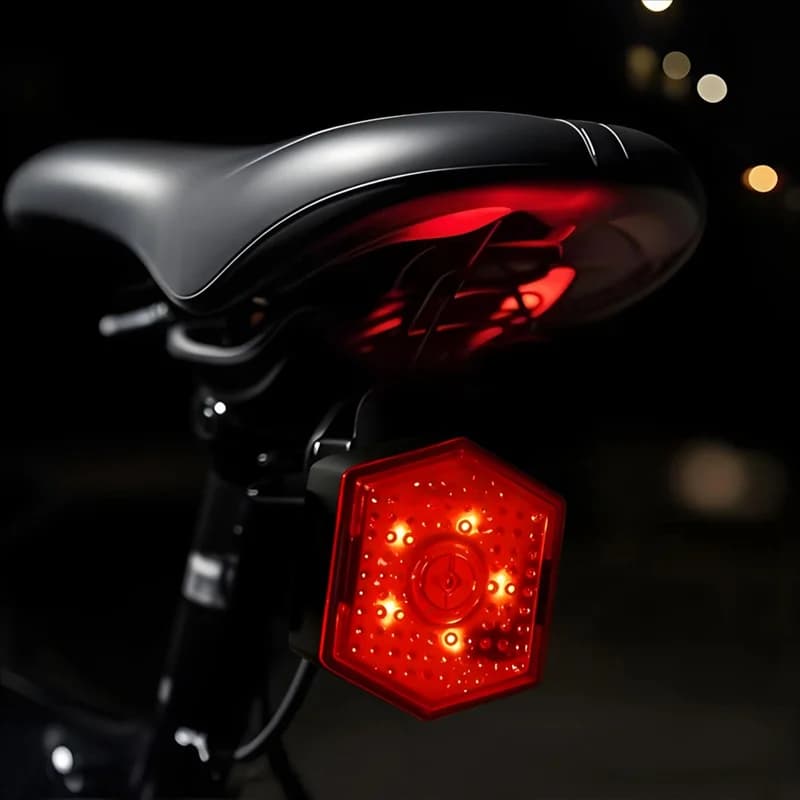 A89E-Luce posteriore per bicicletta Luce LED ricaricabile tramite USB per escursioni, ciclismo, campeggio, accessori per bici da strada per guida in barca