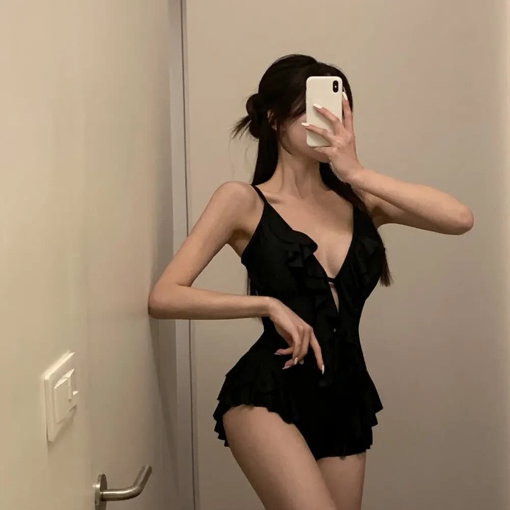 Sexy High Waisted One Piece Swimsuit Bikini Set Halter Neck Push Up Tummy Control Women Boho Summer Holiday