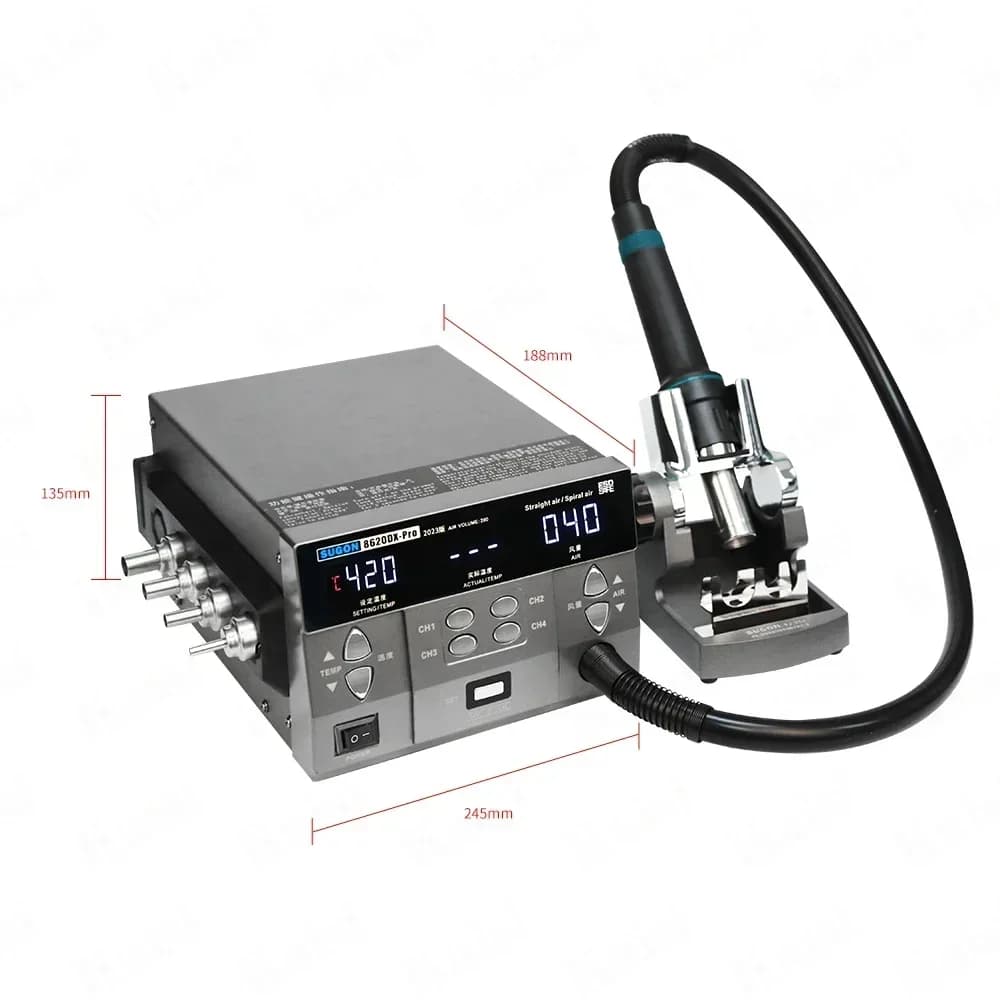 Pistola ad aria calda 8620DX Pro con cavo riscaldante Potenza di uscita nominale 1300 W Aria fredda/calda 1300 W Volum110 V O 220 V