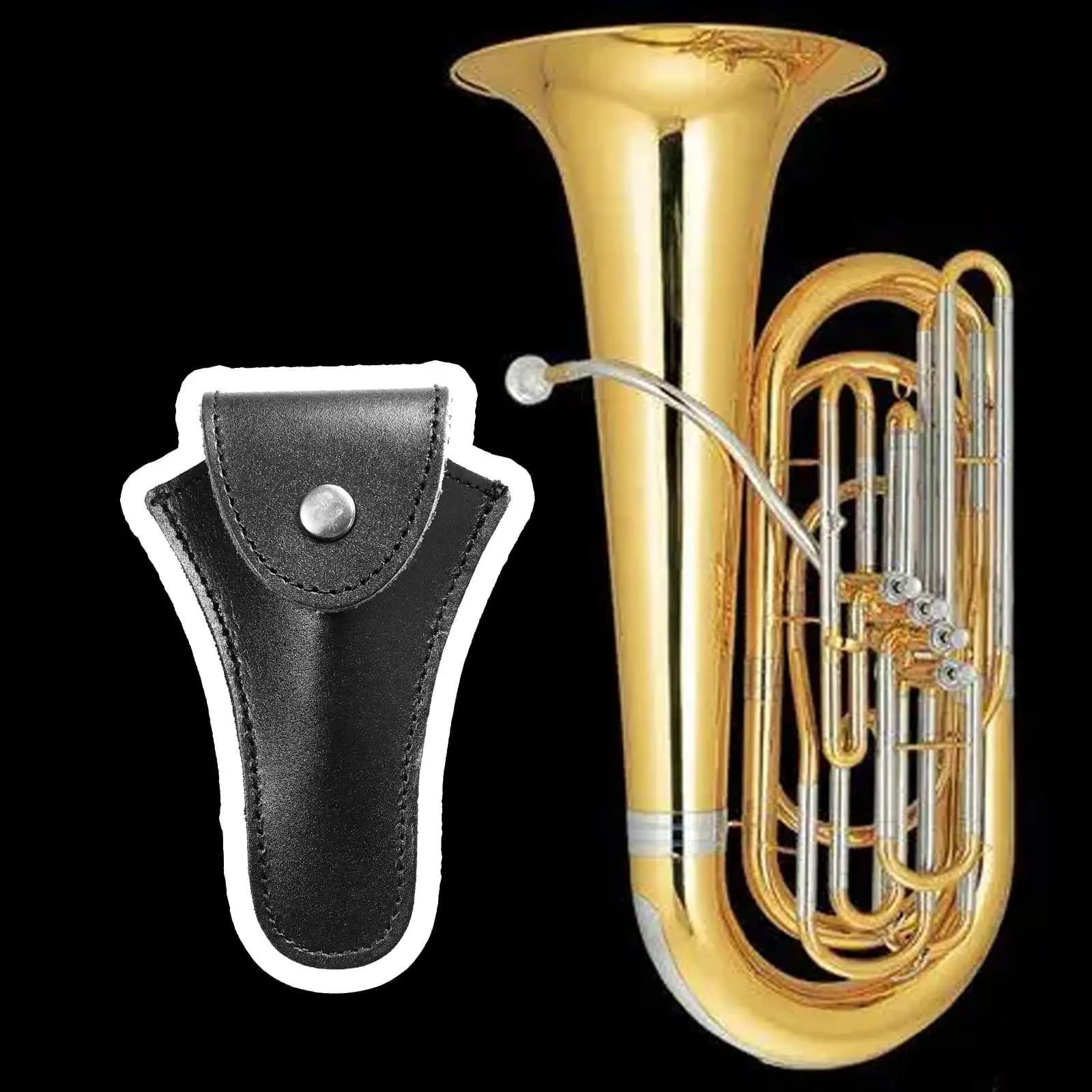 Mouthpiece Pouch Buckle Closure Pouch Tenor Instrument Accessories Portable Tuba Mouthpiece Padded Pouch Trumpet Mouth Protector