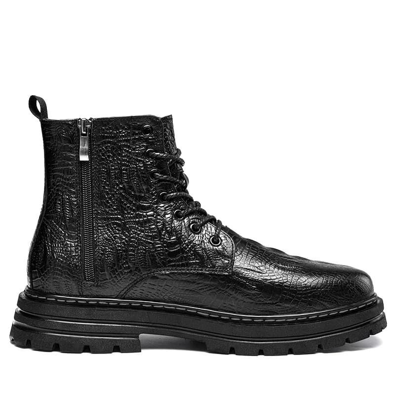 Plus Big Size 47 48 stivali da uomo in vera pelle nera pura con cerniera scarpe alte reali originali naturali fatte a mano