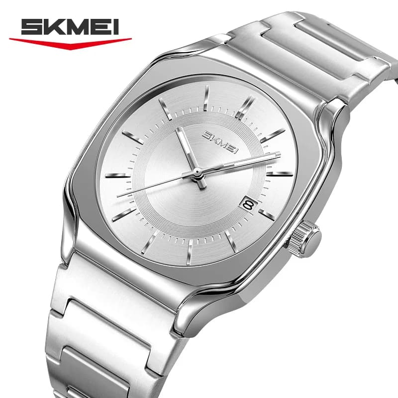 SKMEI 9380 Orologio da Polso al Quarzo da Uomo con Timer, Impermeabile 30M 3Bar, Semplice ed Elegante, con Data