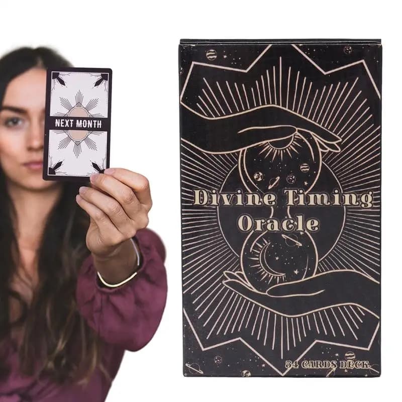 Carta dei tarocchi con cronometraggio divino Divertenti giochi da tavolo con carte oracoli casual con immagini vibranti per feste di amici Intrattenimento in famiglia