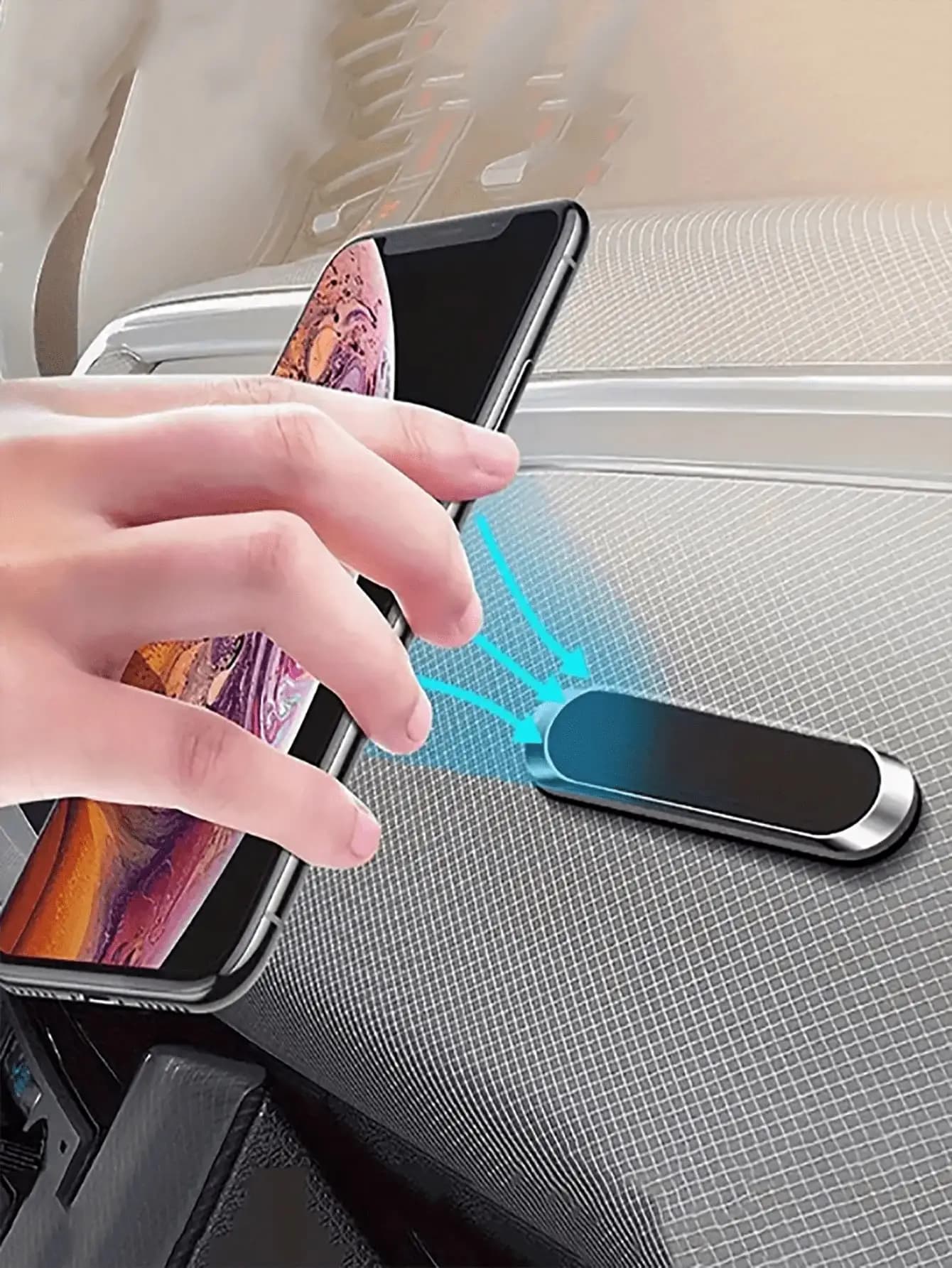 Magnetic Metal Phone Holder, Car Phone Mount, Universal Magnetic Phone Holder Stick-On, Suitable For All Smartphones