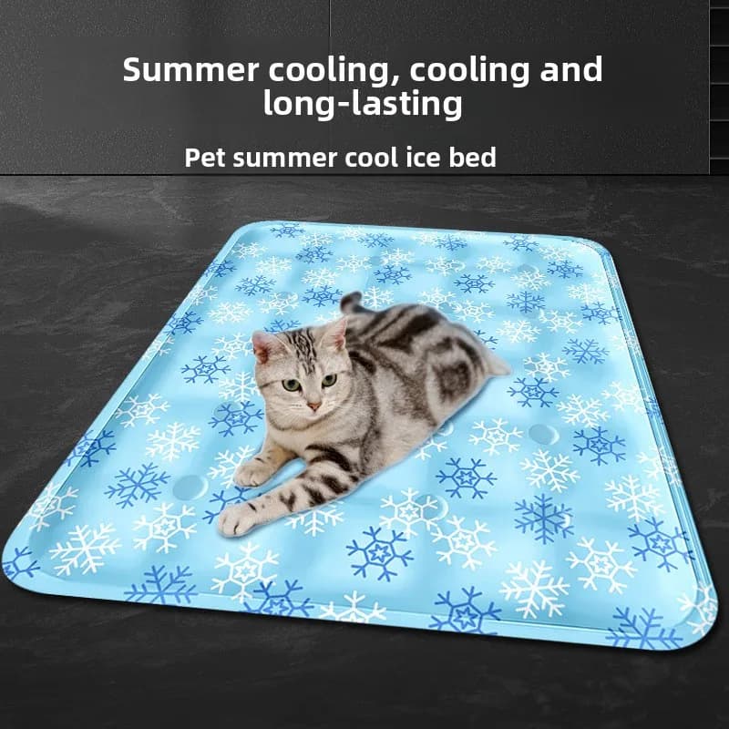 Cuscino estivo per tappetino per ghiaccio per animali domestici Cuscino rinfrescante traspirante Cuscino per ghiaccio Tappetino per letto estivo per cani Letto per ghiaccio per gatti