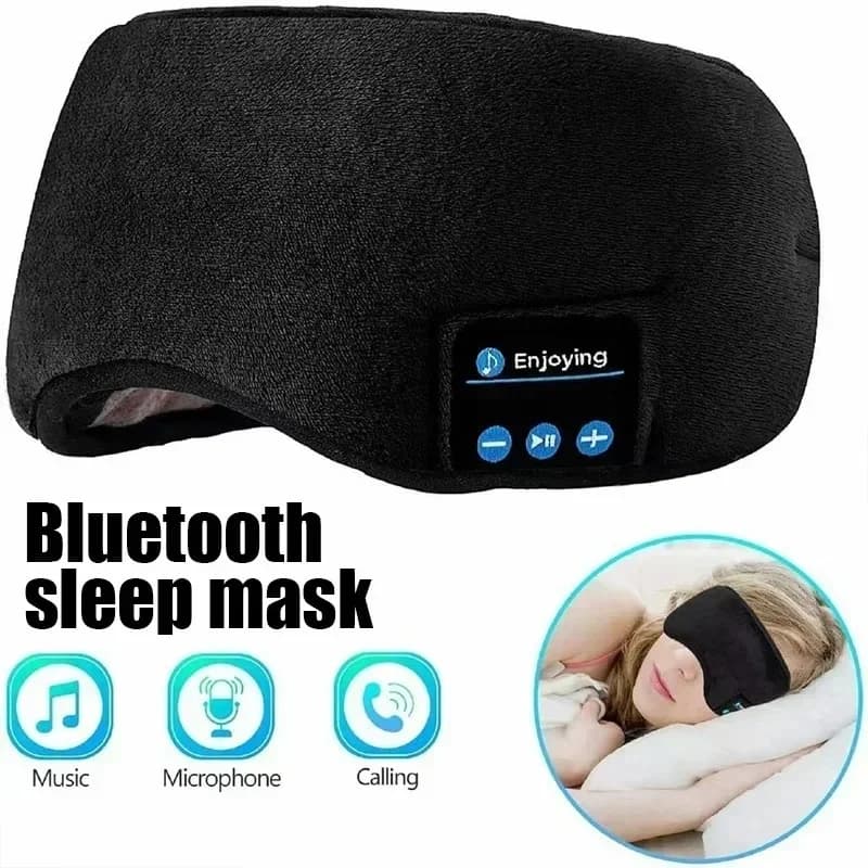 3D Eye Mask Bluetooth Headphones Music Sleeping Headband Earphones Soft Elastic Comfortable Wireless Headset Sleep Eye Mask