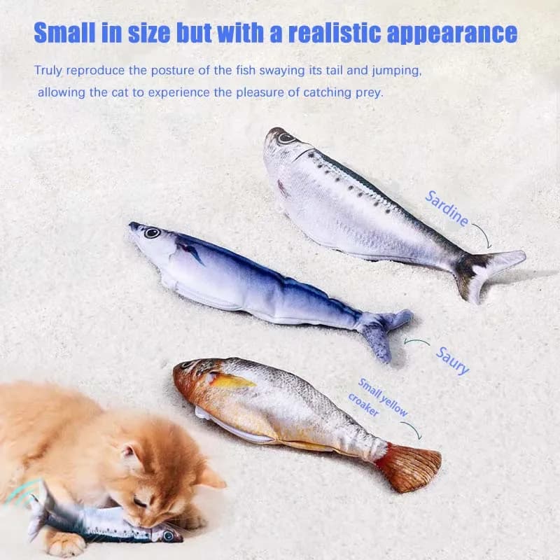Giocattoli interattivi per gatti per interni Giocattoli automatici intelligenti per gatti Divertenti pesci di interazione elettrica per tutte le razze Soluzione per esercizi di noia