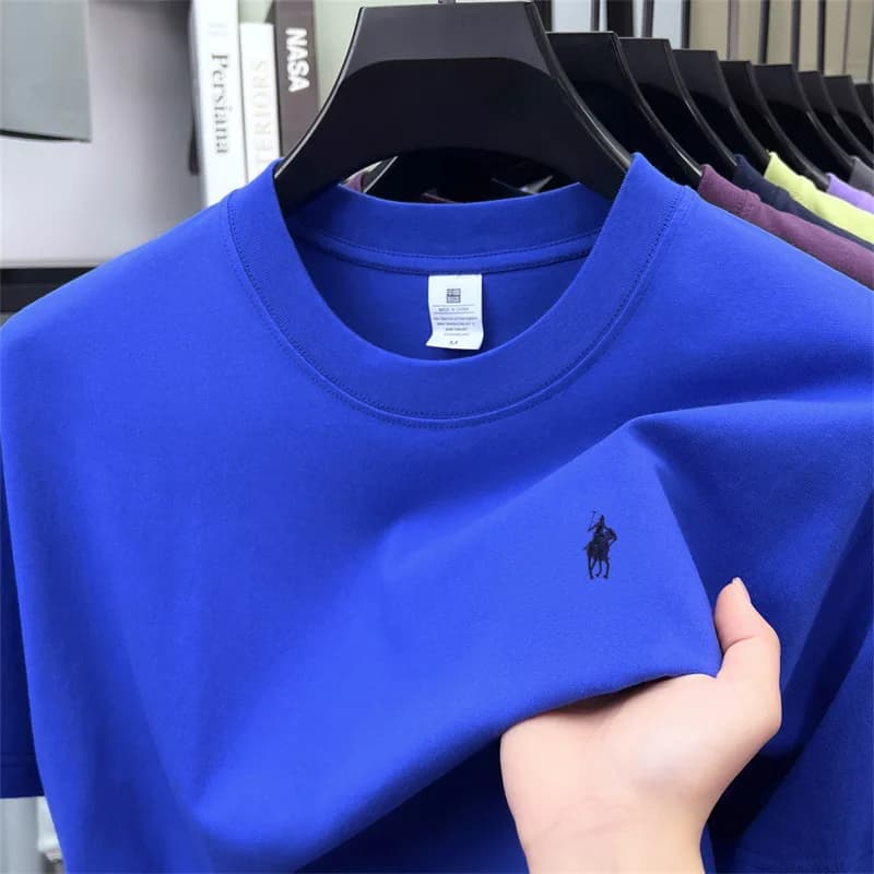 100% cotone alta gamma T-shirt a maniche corte marchio di lusso classico Paul ricamo top a collo rotondo estivo relax casual moda golf uomo