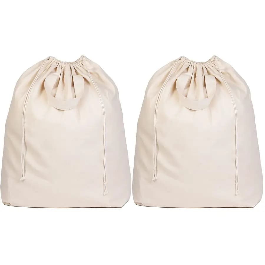 Bags for Bucato Extra Large, Resistant, 100% Cotton with Straps, Manici e Cordoncino, Bag for Bucato XL for University Sleepers