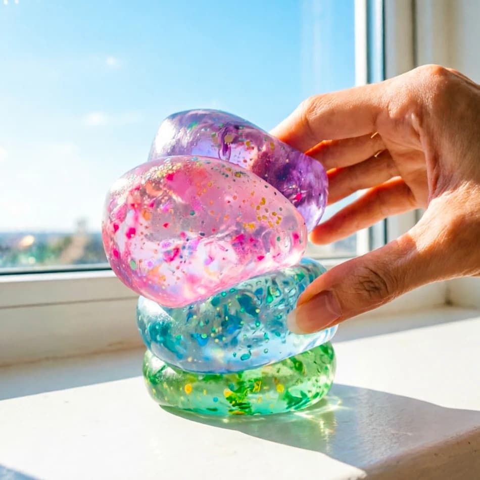 Fidget Ice Cube: Palline Sensoriali a Lenta Risposta, Giocattolo Antistress per Adulti, Strumento Calmante per Esercizi Manuali e Sollievo dallo Stress per Bambini e Adulti