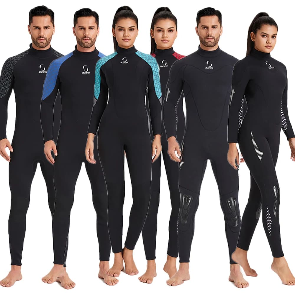 Uomo Donna 3mm Mute in neoprene Costume intero spesso Muta Costume da bagno per immersioni in acqua fredda Surf Snorkeling Kayak Mute da sub