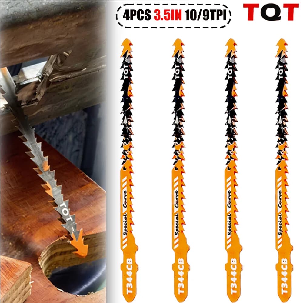 10/8Tpi T344Cb for efficient curvy cuts, alternative saw blades for wood and plastic for DIY and carpenters