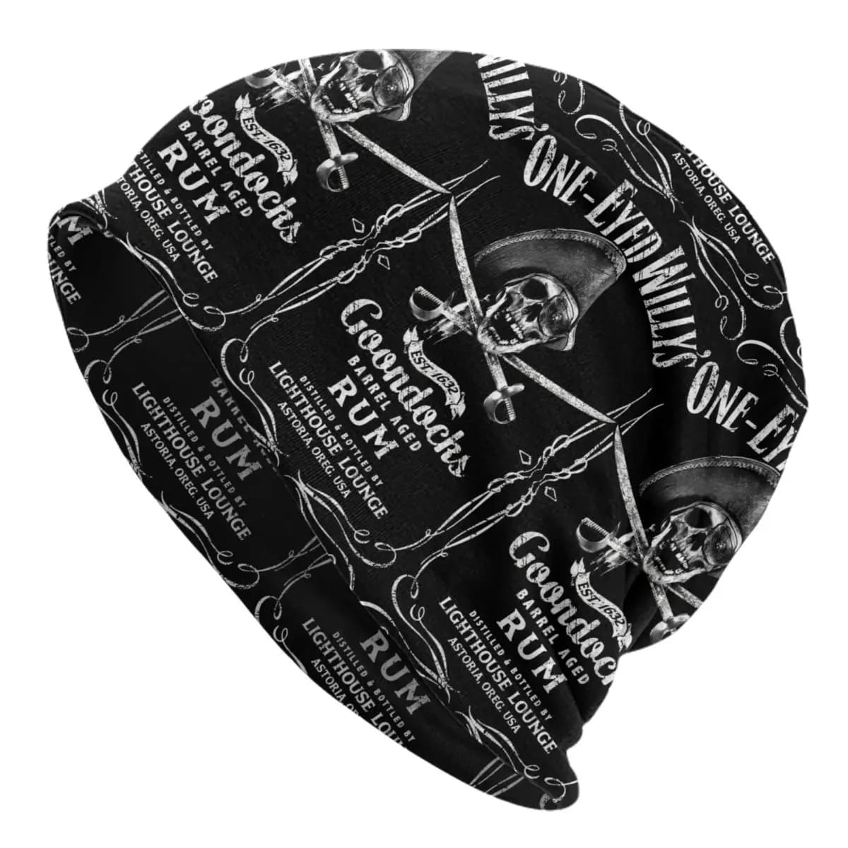 The Goonies One Eyed Willy's Rum Bonnet Hat Fashion Knit Hat Women Men Winter Warm Comedy Film Skull Pirate Skullies Beanies Cap