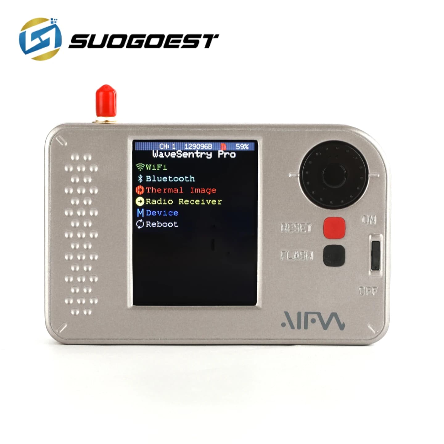AIFW WaveSentry Multi-Tool Portatile ESP32 Marauder – Ricevitore Radio, Telecamera Termica, Analisi WiFi e Bluetooth
