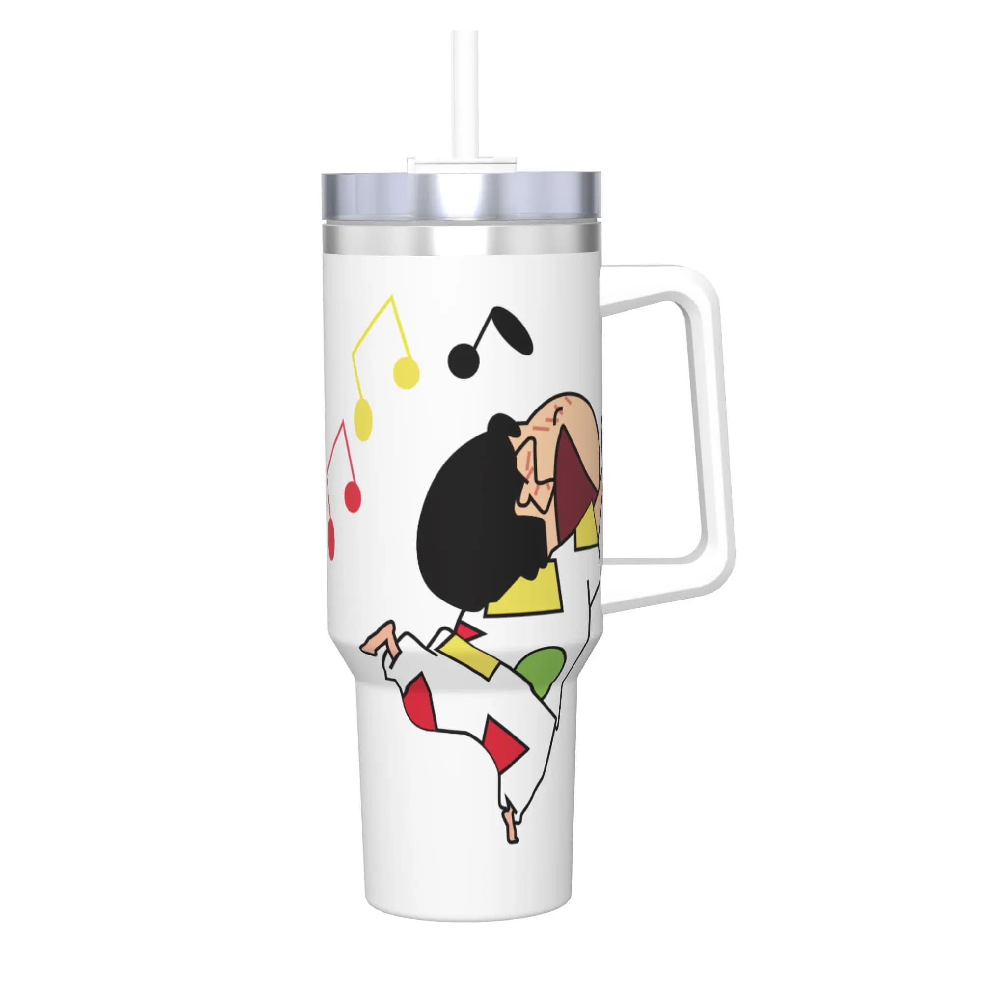 Stainless Steel Tumbler Crayons Shin-Chans Anime Thermal Cups Insulated Cold and Hot Mugs Cup Beach Water Bottle