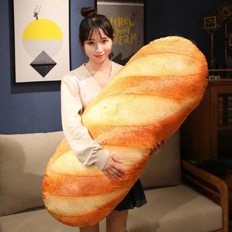 Pane francese Peluche Cuscino Farcito Immagini di stampa Cibo Peluche Party Prop Decor Compagno di sonno Regalo uomo