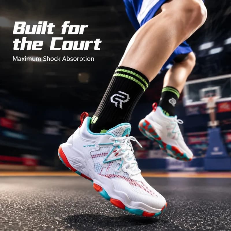 Scarpe da Basket Traspiranti da Uomo - Sneakers Antiscivolo con Assorbimento degli Urti per Allenamento Sportivo all'Aperto