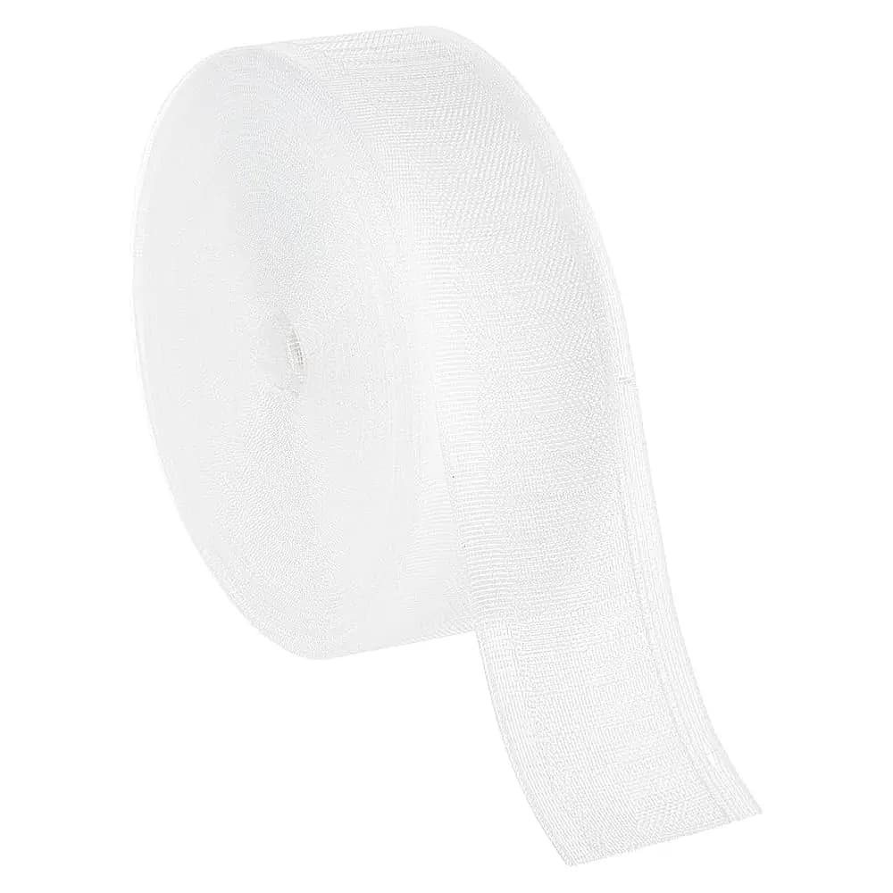 Nastro plissettato trasparente per tende da 22 iarde, nastro pieghevole in nylon bianco da 2 pollici per decorazioni domestiche, mantovane e fai da te