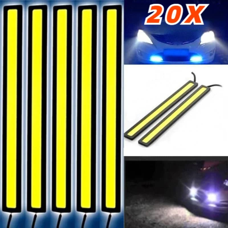 20PCS 17CM LED DRL waterproof driving daylights 12V COB LED aluminum strips for car lights
