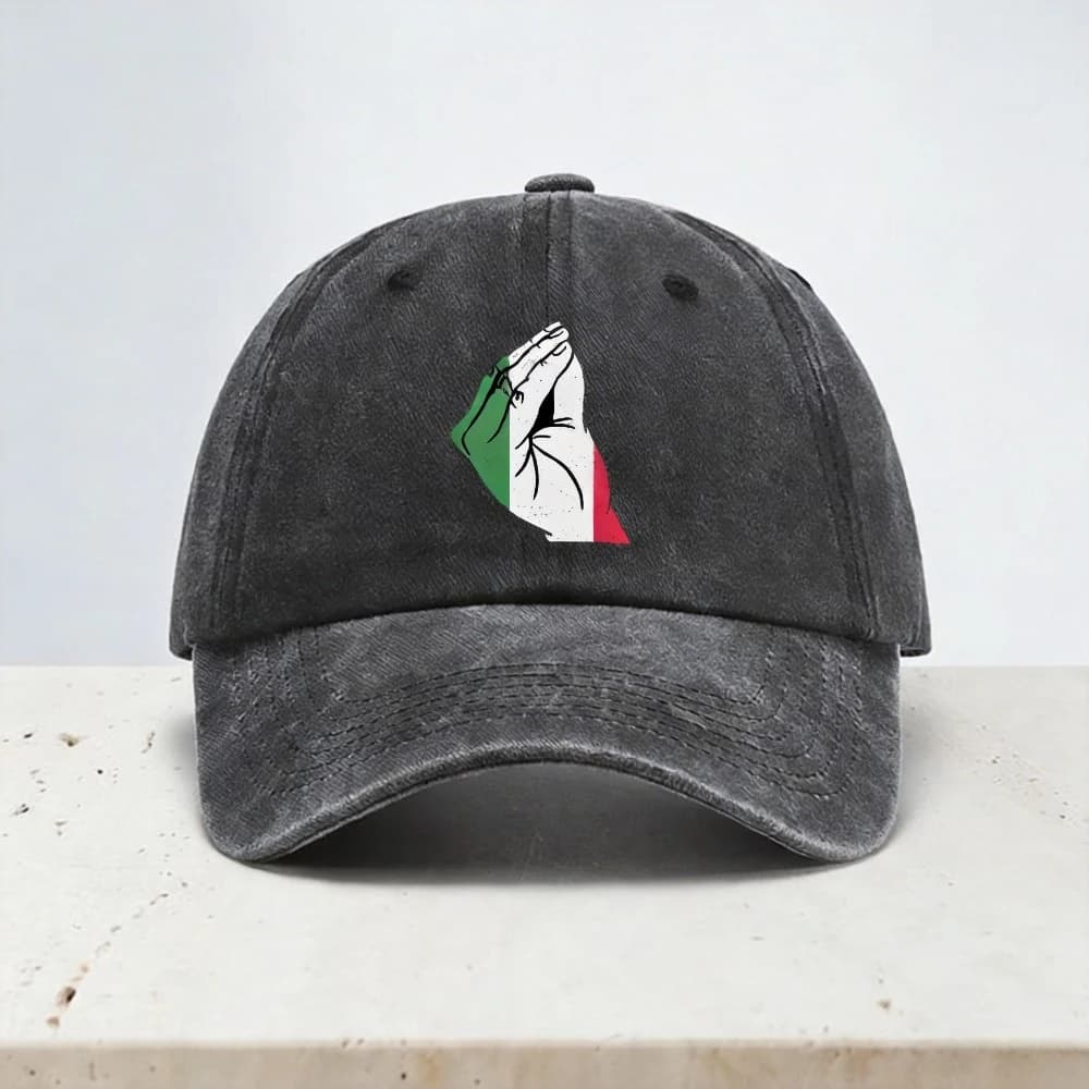 Funny Italia Italian Italy Flag Baseball Cap for Women Men Washed denim Cowboy Hat fashion adjustable Breathable snapback hats