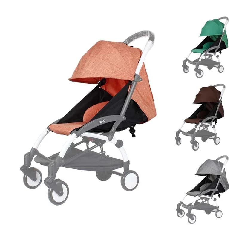 Stroller Accessories 2 Sets of Sunshade Covers(Hood) and Cushions for yoyo yoya yuyu vovo vuvu babyzen Canopy and Seat Pads