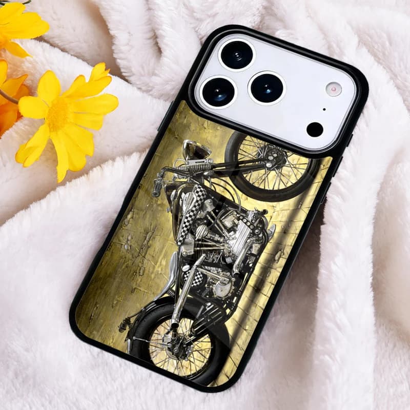 Cover per Telefono a Tema Motore di Moto per iPhone 11 12 13 14 15 16e 17 Pro Max e iPhone 17 Air