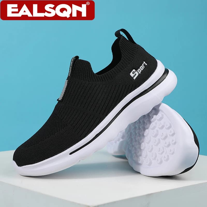 Unisex Breathable Mesh Casual Shoes Soft Sole Slip-On Women Sneakers Outdoor Lightweight Loafers Walking Male Footwear