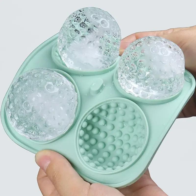 【M】Golf Football Ice Ball Ice Tray Mold Box Silicone Ice Grid Mold Pub Wine Ice Blocks Maker Model Kitchen Tools Reusable
