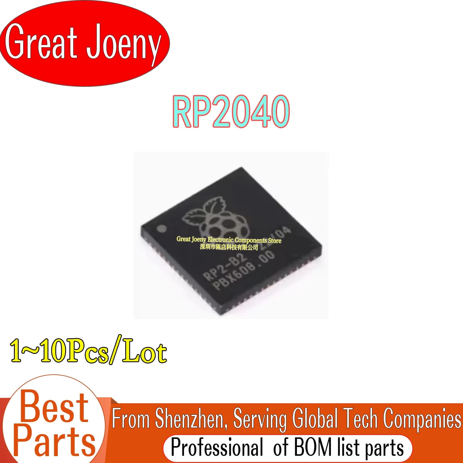 (1-10 Pezzi) 100% Nuovo Chip RP2040 QFN-56 Raspberry Pi RP2040 ARM Cortex-M0 133MHz RP2-B2