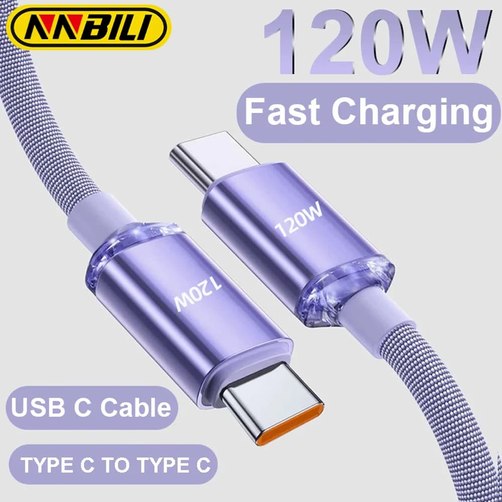 NEW C-type cable from 120 W for PD phone, USB A to USB C data cable for fast charging for Huawei Xiaomi OPPO Vivo Samsung