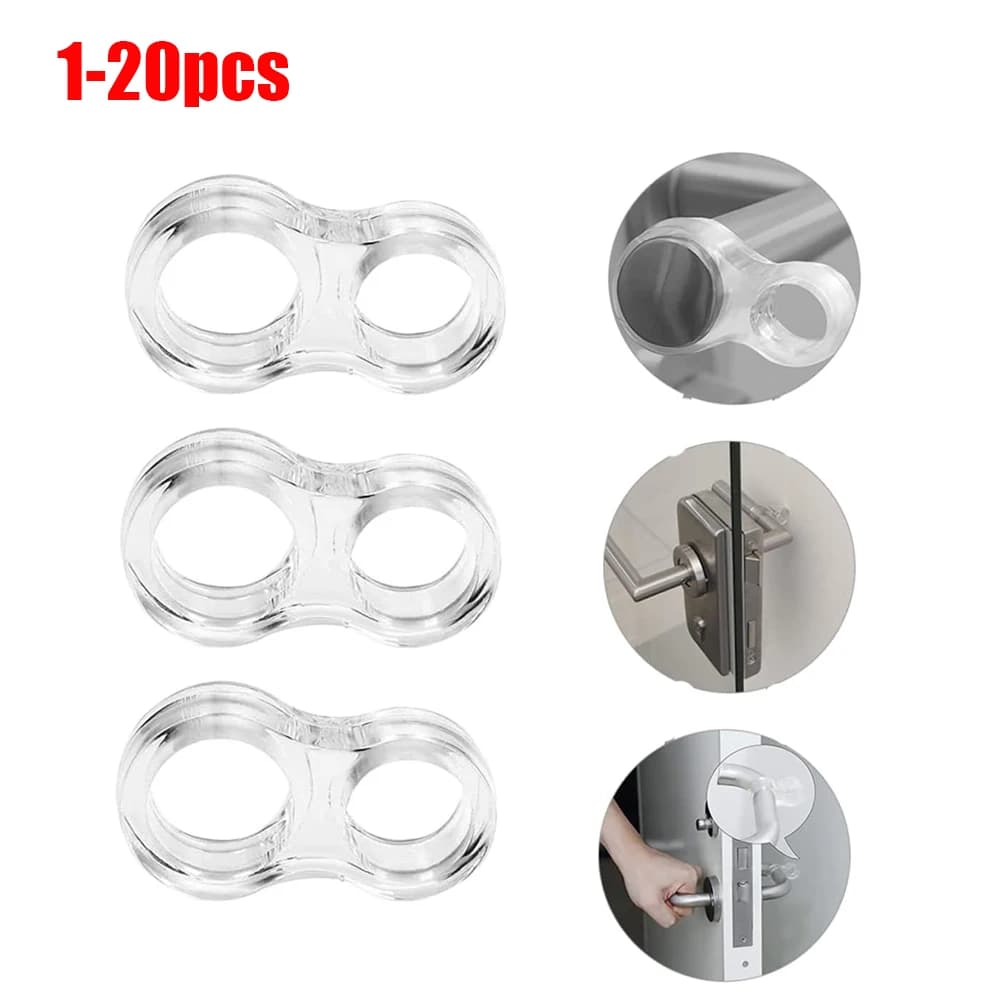 1-20 pezzi PVC trasparente fermaporta anti-collisione maniglia per porta antiurto pad pareti mobili fermaporta protettivi