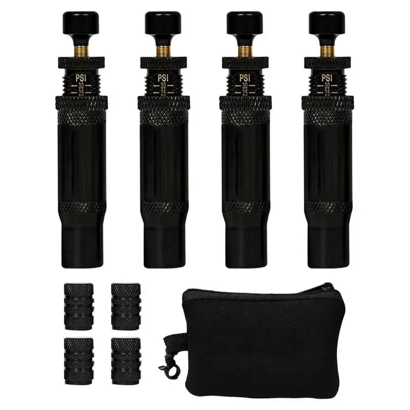 Deflatore automatico per pneumatici Deflatore per pneumatici regolabile 4 pezzi Auto-Stop 4x4 Spin-on Strumento di gonfiaggio per pneumatici 10-30 PSI rapido per camion