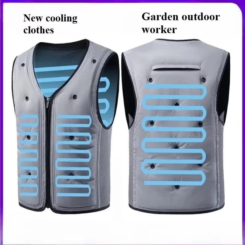 Outdoor Summer Cooling Vest, Sun Protection Ice Pack Cool Jacket for Garden & Work Safety