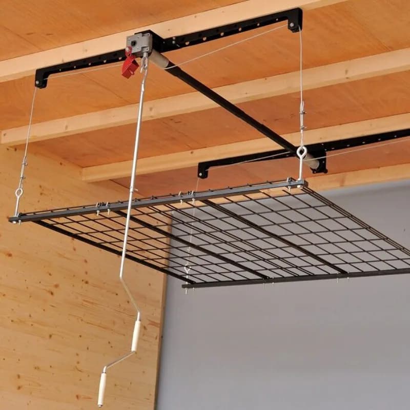 Ceiling Storage Shelf Hanging Storage Rack for Garage Space-Saving Large-Capacity Organizer