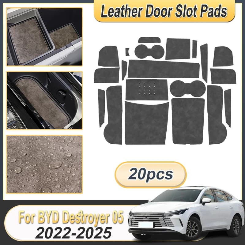 Sottobicchiere in pelle per BYD Destroyer 05 Accessori 2022 2023 2024 2025 Antipolvere antiscivolo Tazza Zerbino Porta Slot Pad Parti interne