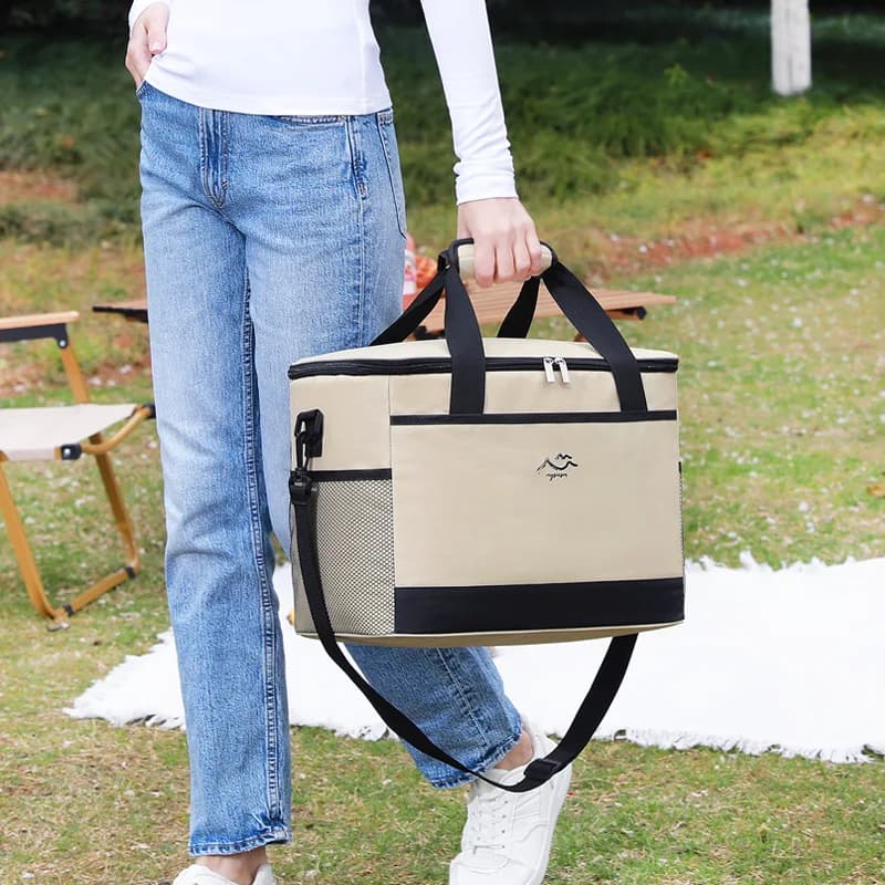 1Pcs Insulated Lunch Box Bag Insulation Ice Pack Student Portable Dinner Picnic Food Hand-held with Storage Handbag