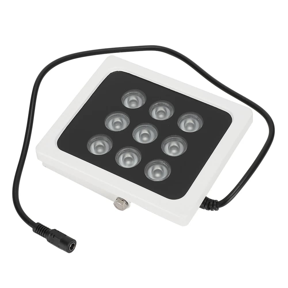 Lampada a Infrarossi IR 9 LED DC12V, Luce Impermeabile IP66 con Sensore di Luce Integrato, Facile da Usare, Durevole, Nuova di Zecca per Telecamere di Sicurezza CCTV