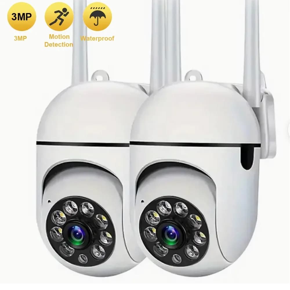 1/2 pz 3MP Wifi Telecamera 2.4GHz Baby Monitor Telecamera di sicurezza interna App per telefono Audio bidirezionale, Visione notturna a infrarossi