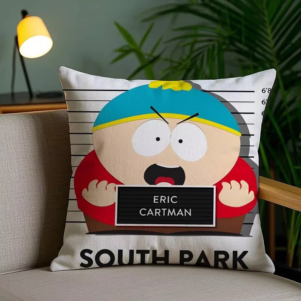 Federa per Cuscino con Personaggi di South Park, Tema Pop Culture per Divani e Arredamento Camera Ragazzi