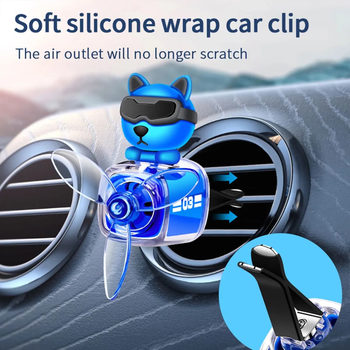 Fragrance diffuser for car air outlet Condition Aromatherapy Clip for perfume Cane with sunglasses Deodorant for indoors