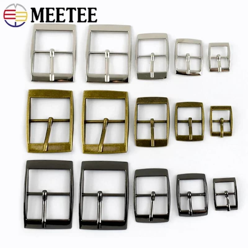 5/10/20P Meetee 15/20/25/30mm Fibbie per cinture in metallo Cinghia per borsa Regolare la chiusura Tessitura Collare per cani Gancio Fibbia ad ardiglione Accessori hardware