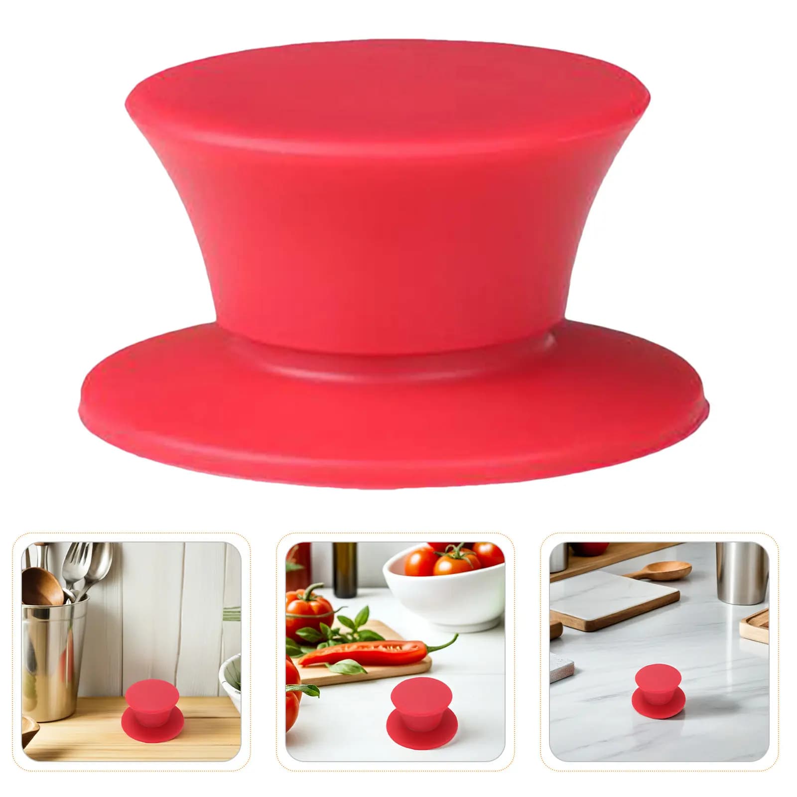 4Pcs Universal Pot Lid Knob Replacement Silicone Non Slip Heat Proof Lid Handle for Cooking Pan Frying Pan Stockpot Cookware