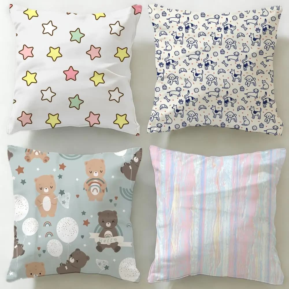 Fodera per cuscino con texture a cartoni animati, morbida e facile da lavare – Versatile per divano, letto, viaggi e ufficio
