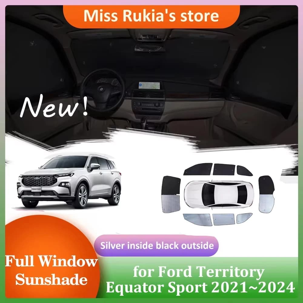 Copertura Tende Da Sole per Ford Territory Equator Sport 2021 ~ 2024 Tetto Finestre Visiera Parasole Parabrezza Tenda Tetto Apribile Copertura Accessorie